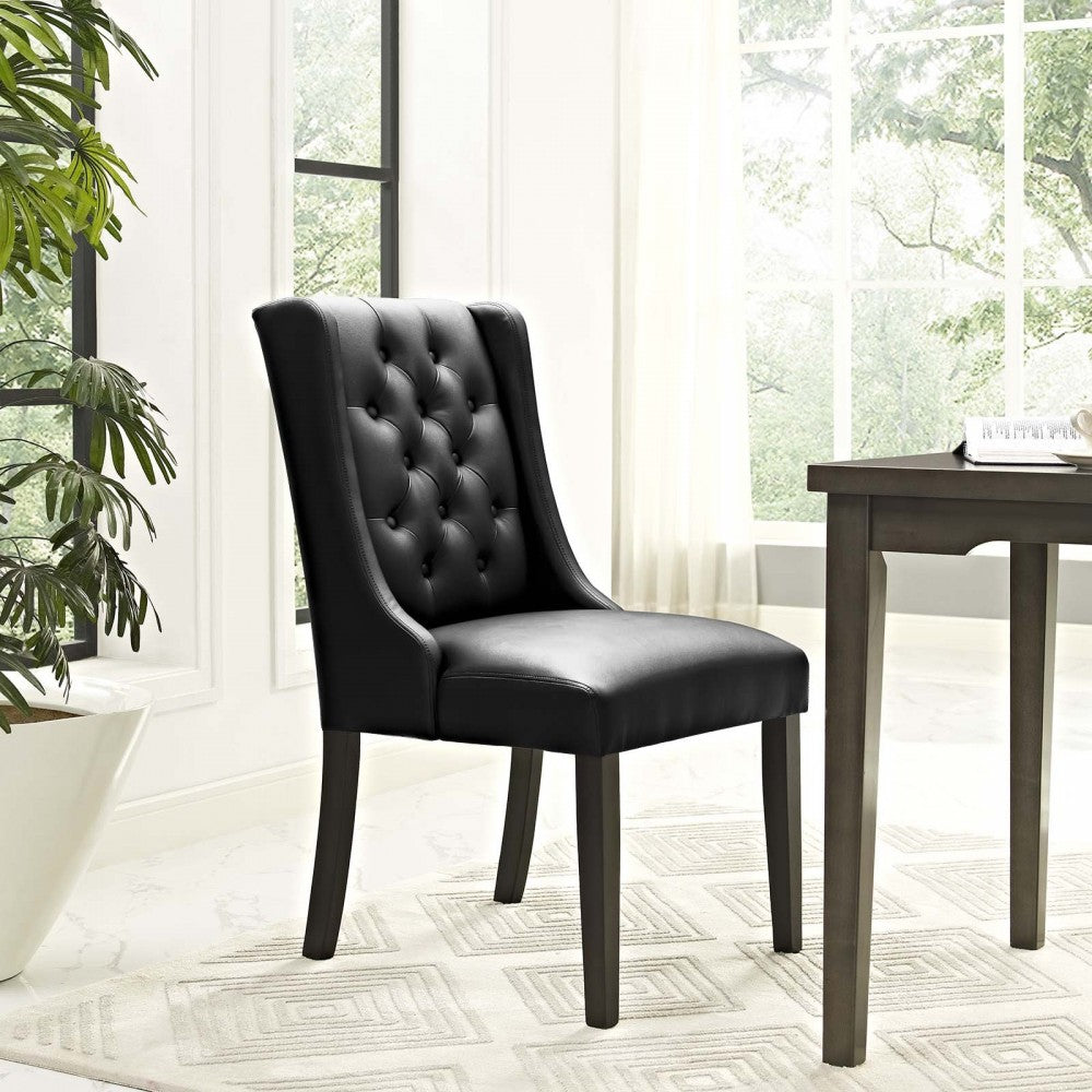 Baronet Vinyl Dining Chair, Black, EEI-3923-BLK