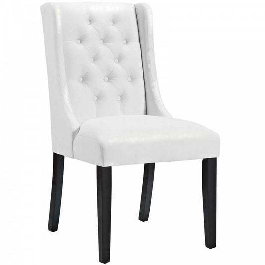 Baronet Vinyl Dining Chair, White, EEI-3923-WHI