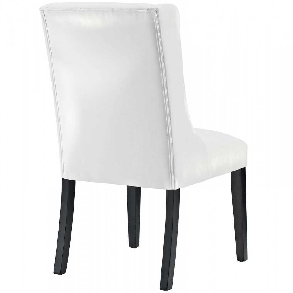 Baronet Vinyl Dining Chair, White, EEI-3923-WHI