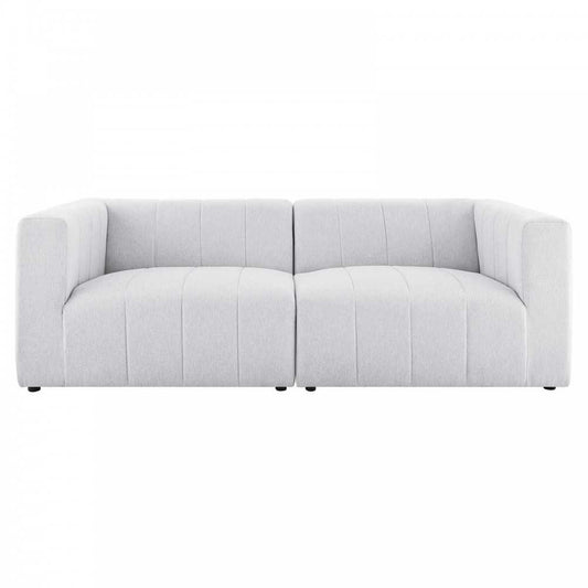 Bartlett Upholstered Fabric 2-Piece Loveseat, Ivory