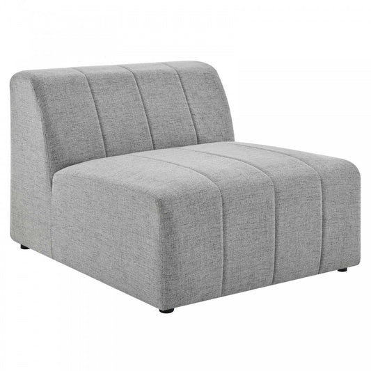 Bartlett Upholstered Fabric Armless Chair, Light Gray