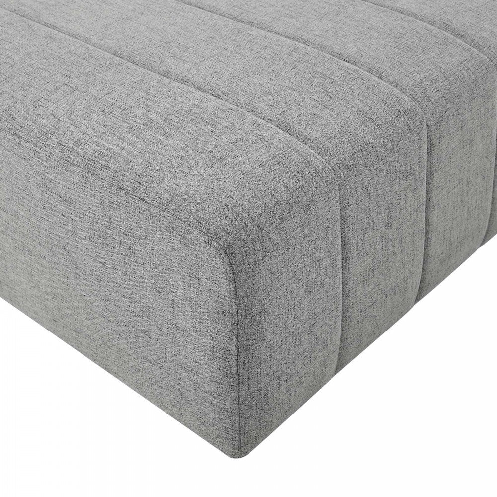 Bartlett Upholstered Fabric Armless Chair, Light Gray