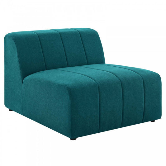 Bartlett Upholstered Fabric Armless Chair, Teal