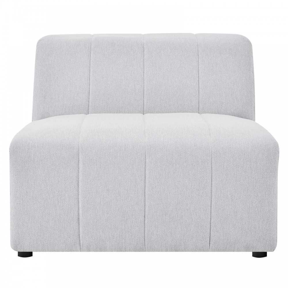 Bartlett Upholstered Fabric Armless Chair, Ivory