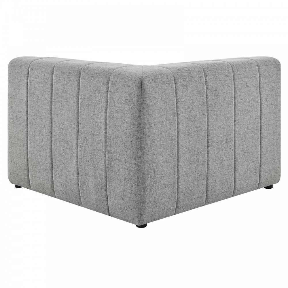 Bartlett Upholstered Fabric Corner Chair, Light Gray