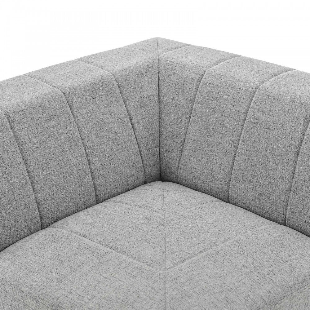 Bartlett Upholstered Fabric Corner Chair, Light Gray