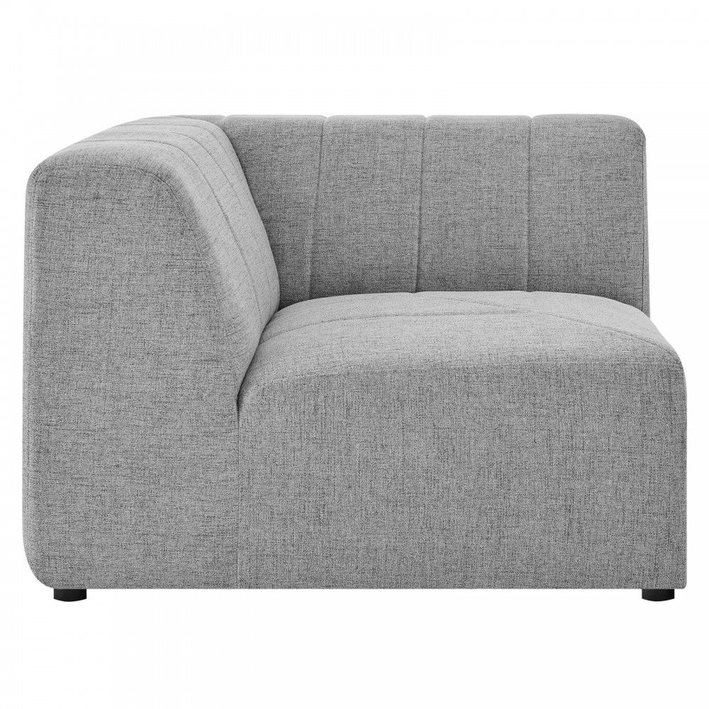 Bartlett Upholstered Fabric Corner Chair, Light Gray