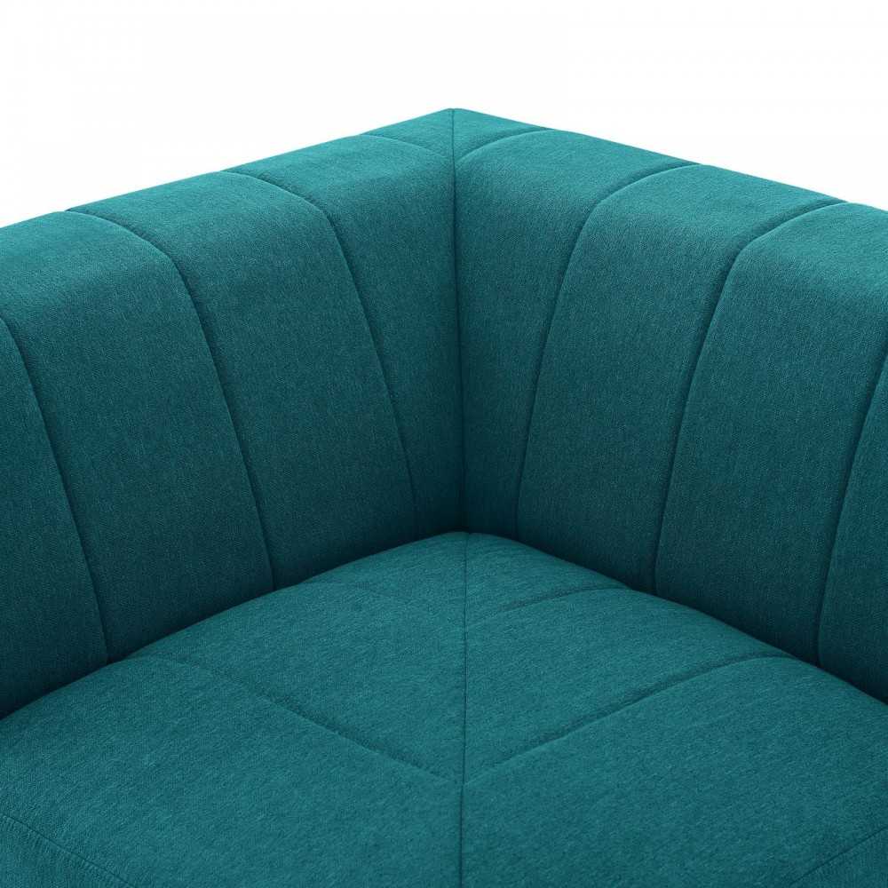 Bartlett Upholstered Fabric Corner Chair, Teal
