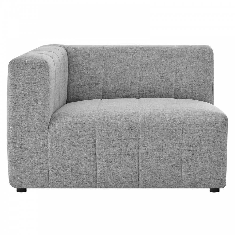 Bartlett Upholstered Fabric Left-Arm Chair, Light Gray