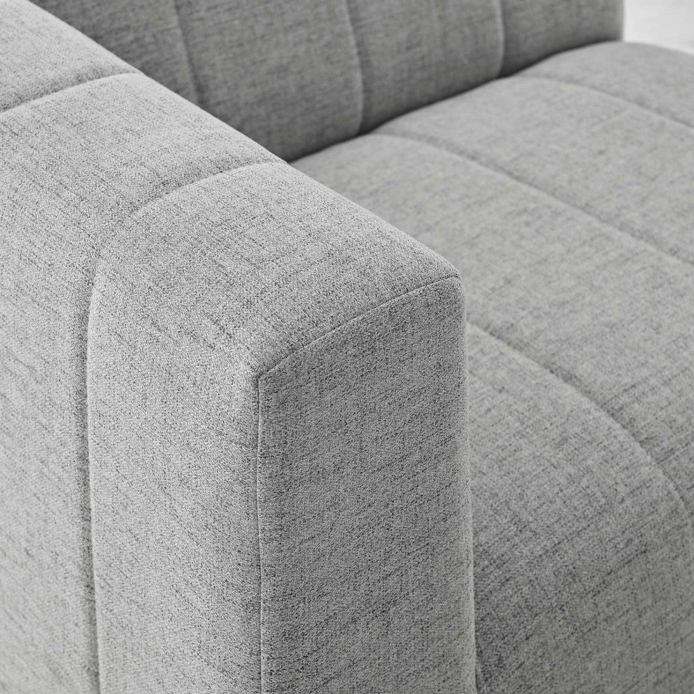 Bartlett Upholstered Fabric Left-Arm Chair, Light Gray