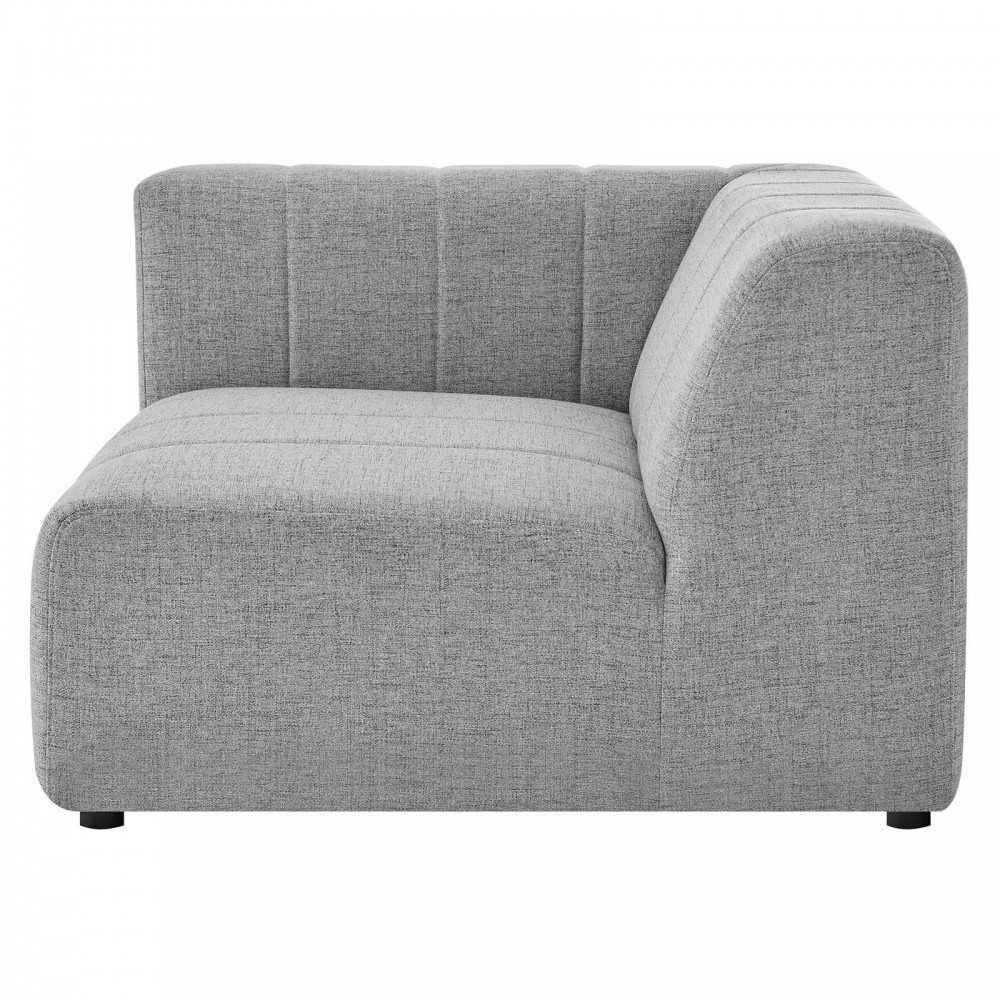 Bartlett Upholstered Fabric Left-Arm Chair, Light Gray