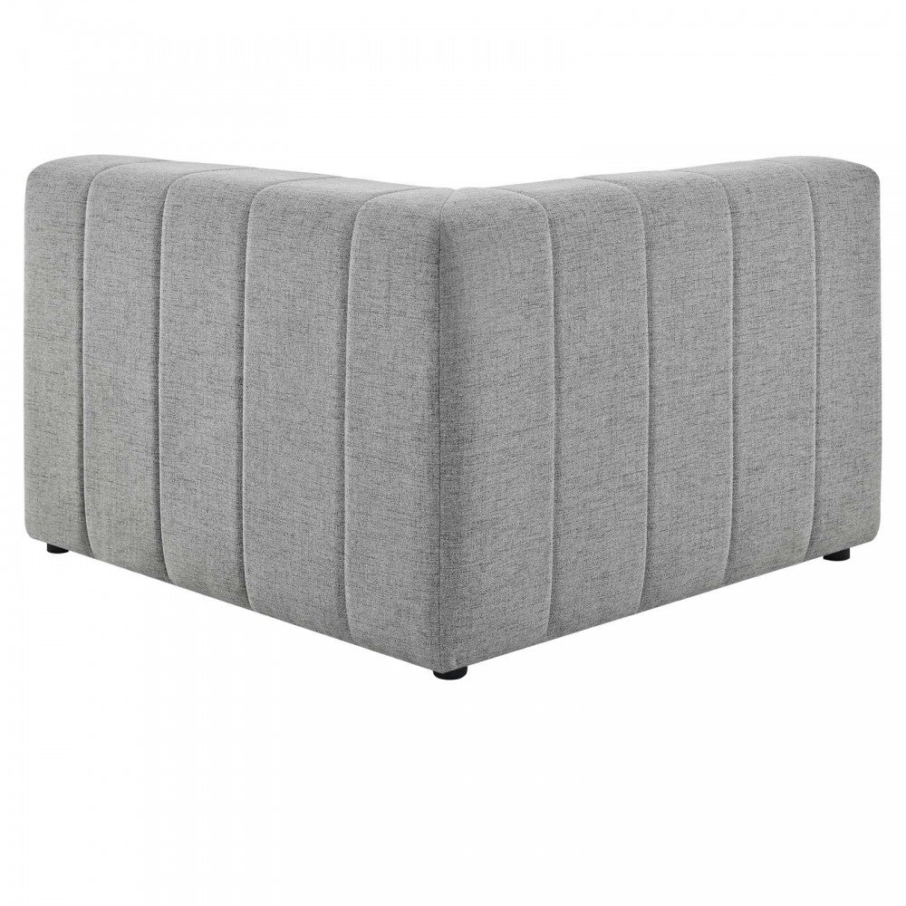 Bartlett Upholstered Fabric Left-Arm Chair, Light Gray
