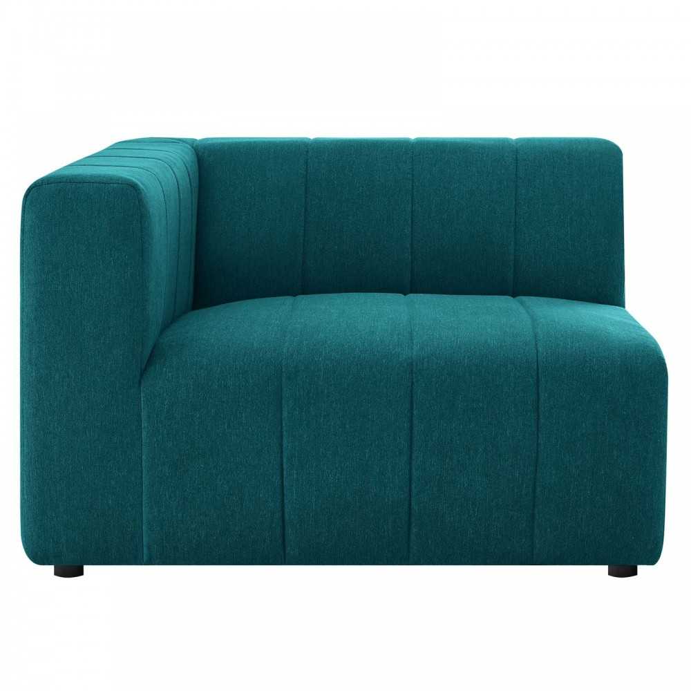Bartlett Upholstered Fabric Left-Arm Chair, Teal