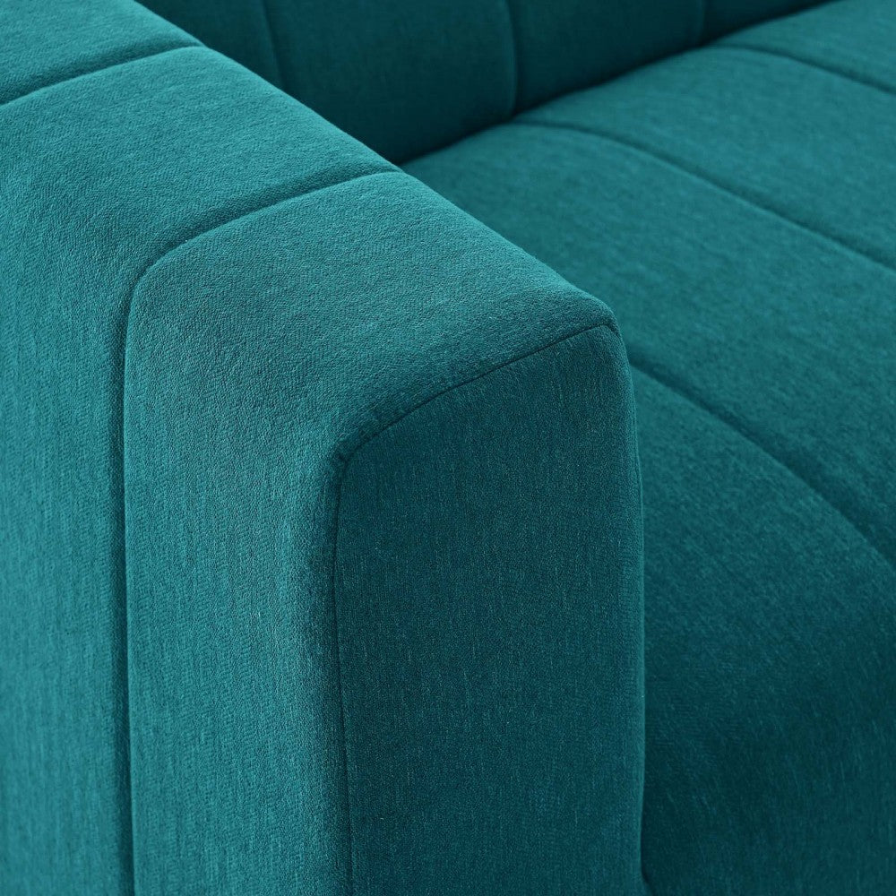 Bartlett Upholstered Fabric Left-Arm Chair, Teal