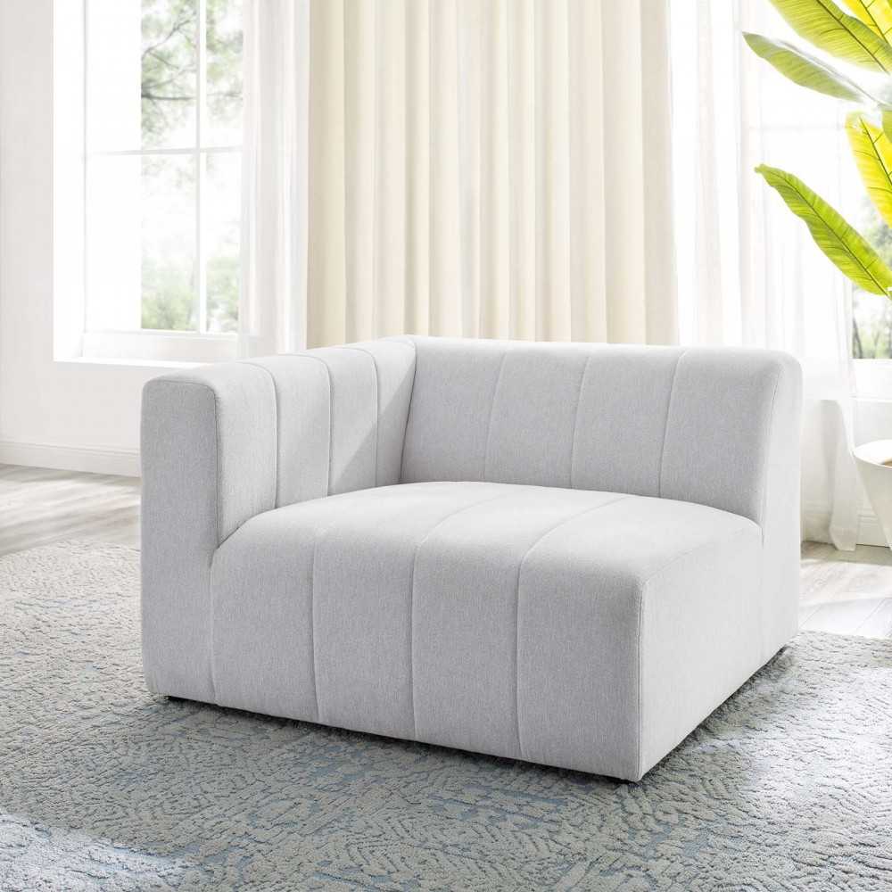 Bartlett Upholstered Fabric Left-Arm Chair, Ivory