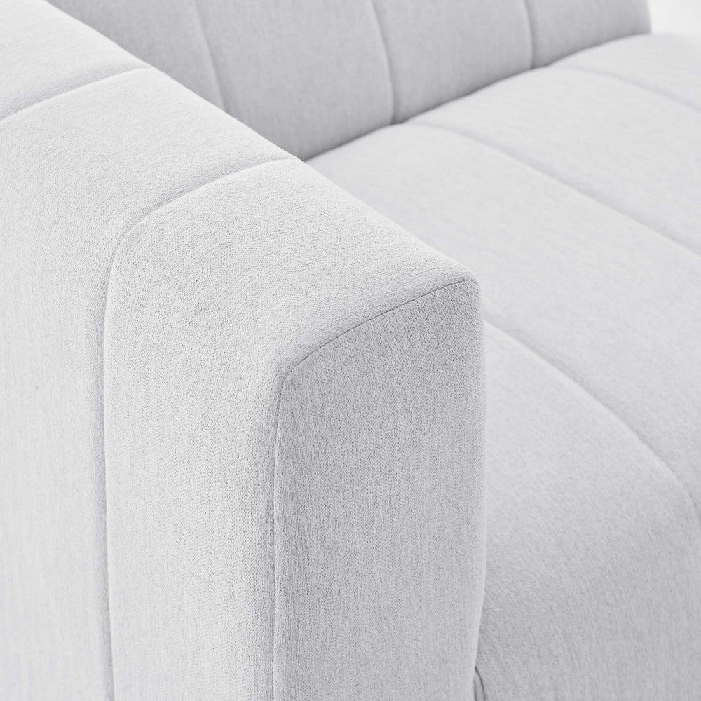Bartlett Upholstered Fabric Left-Arm Chair, Ivory