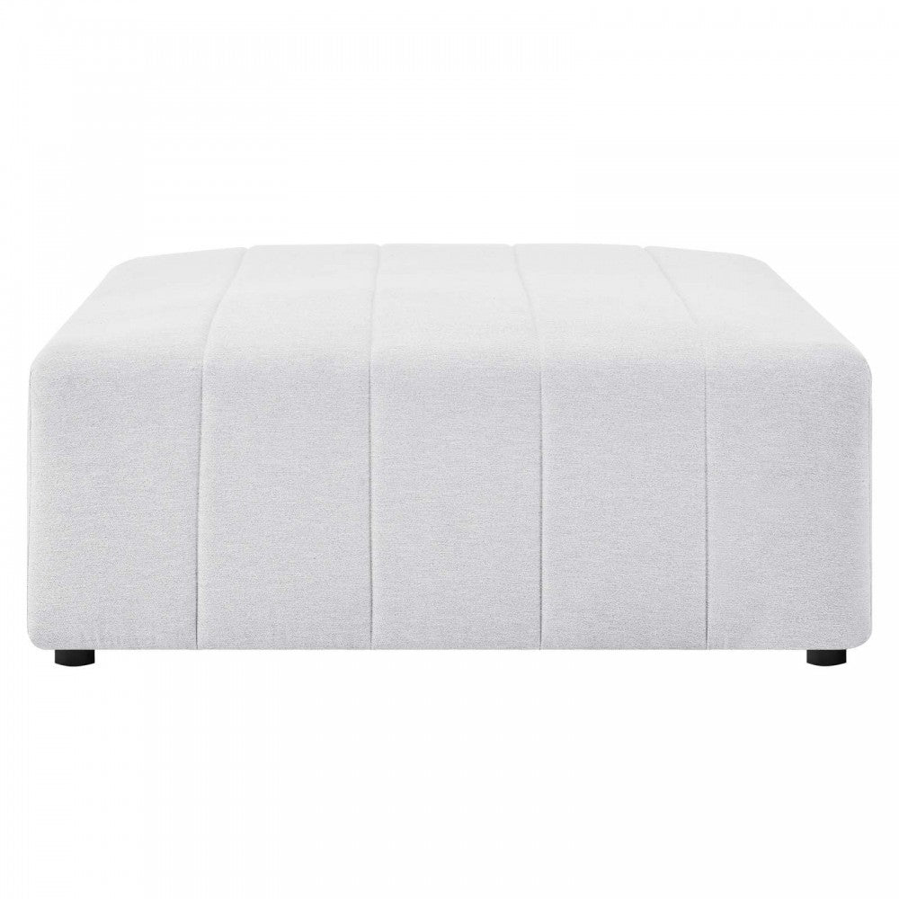 Bartlett Upholstered Fabric Ottoman, Ivory