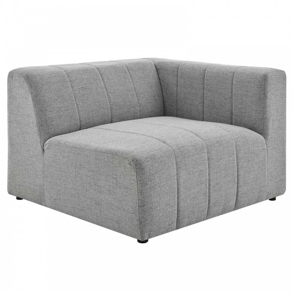 Bartlett Upholstered Fabric Right-Arm Chair, Light Gray
