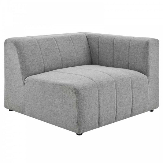 Bartlett Upholstered Fabric Right-Arm Chair, Light Gray