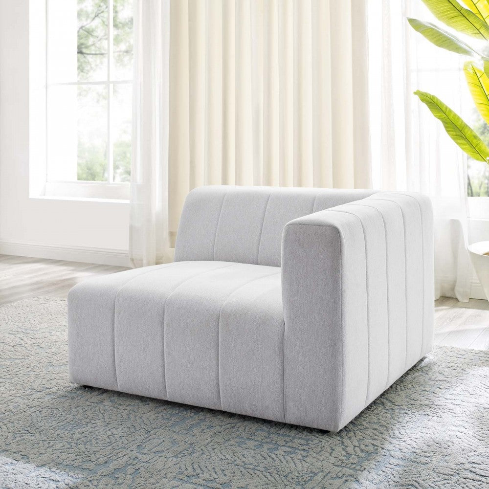 Bartlett Upholstered Fabric Right-Arm Chair, Ivory