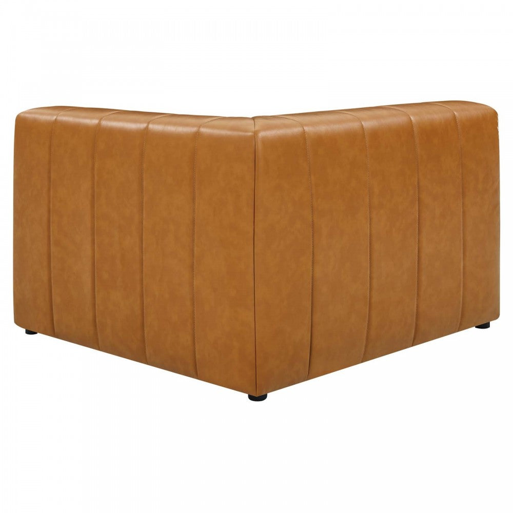 Bartlett Vegan Leather 4-Piece Sectional Sofa, Tan, EEI-4519-TAN