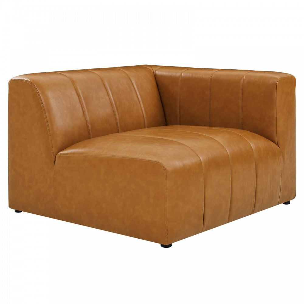 Bartlett Vegan Leather 5-Piece Sectional Sofa, Tan, EEI-4532-TAN