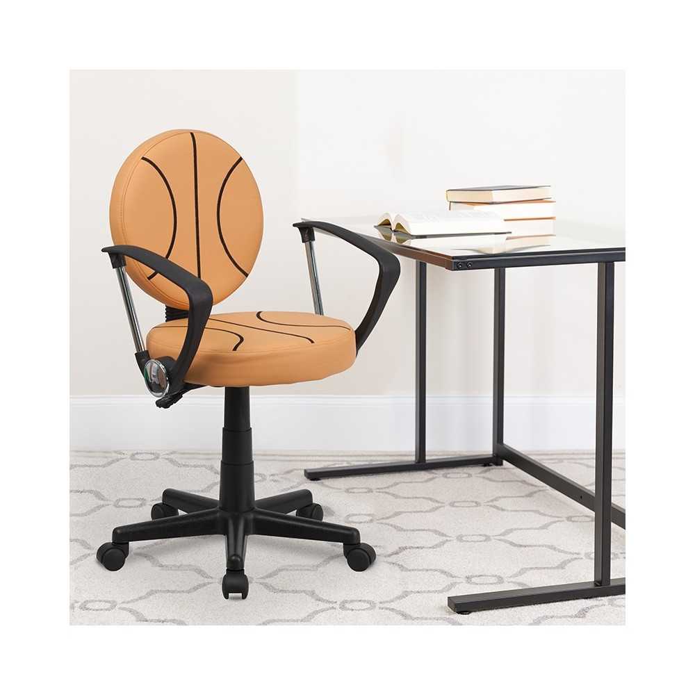 Basketball Swivel Task Office Chair with Arms