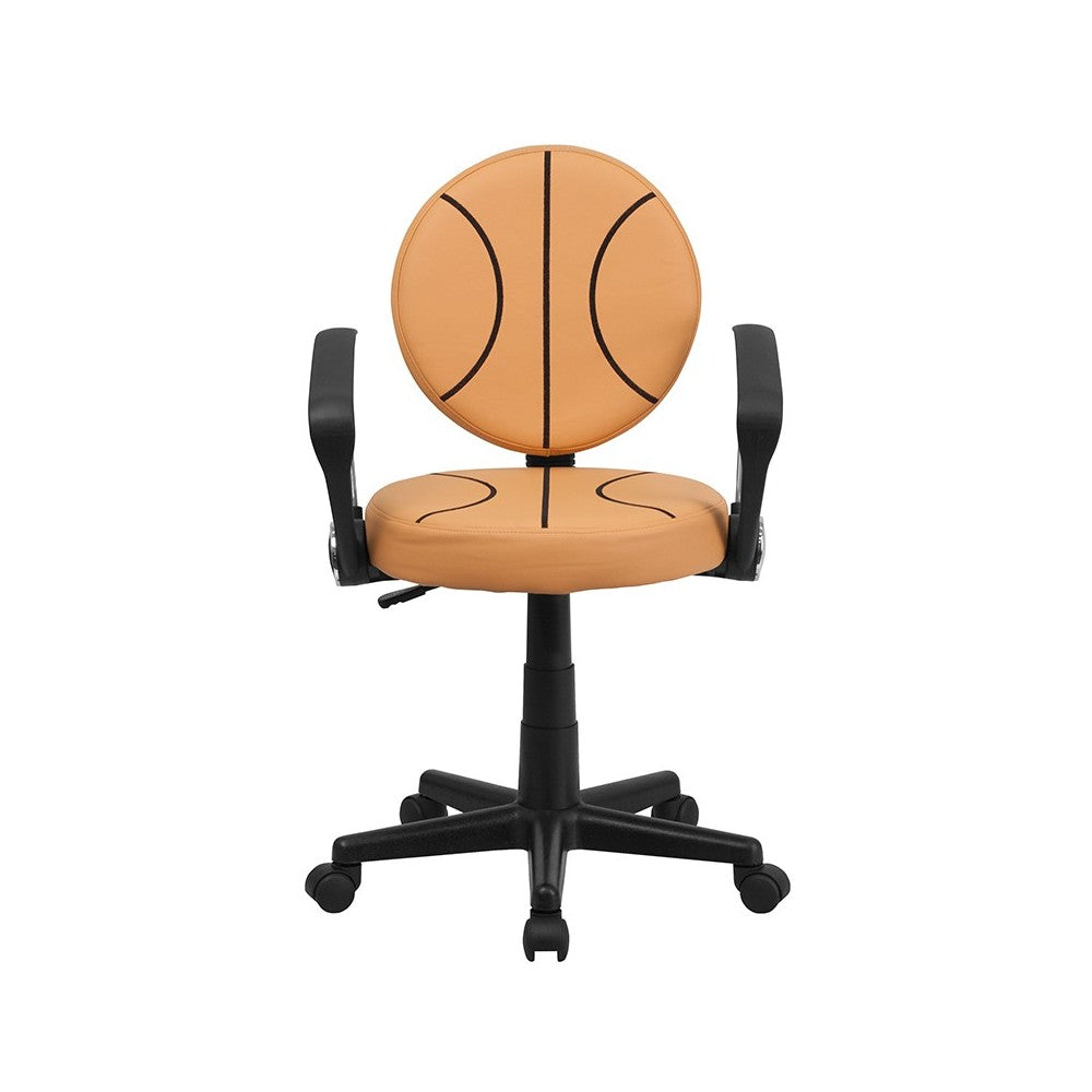 Basketball Swivel Task Office Chair with Arms