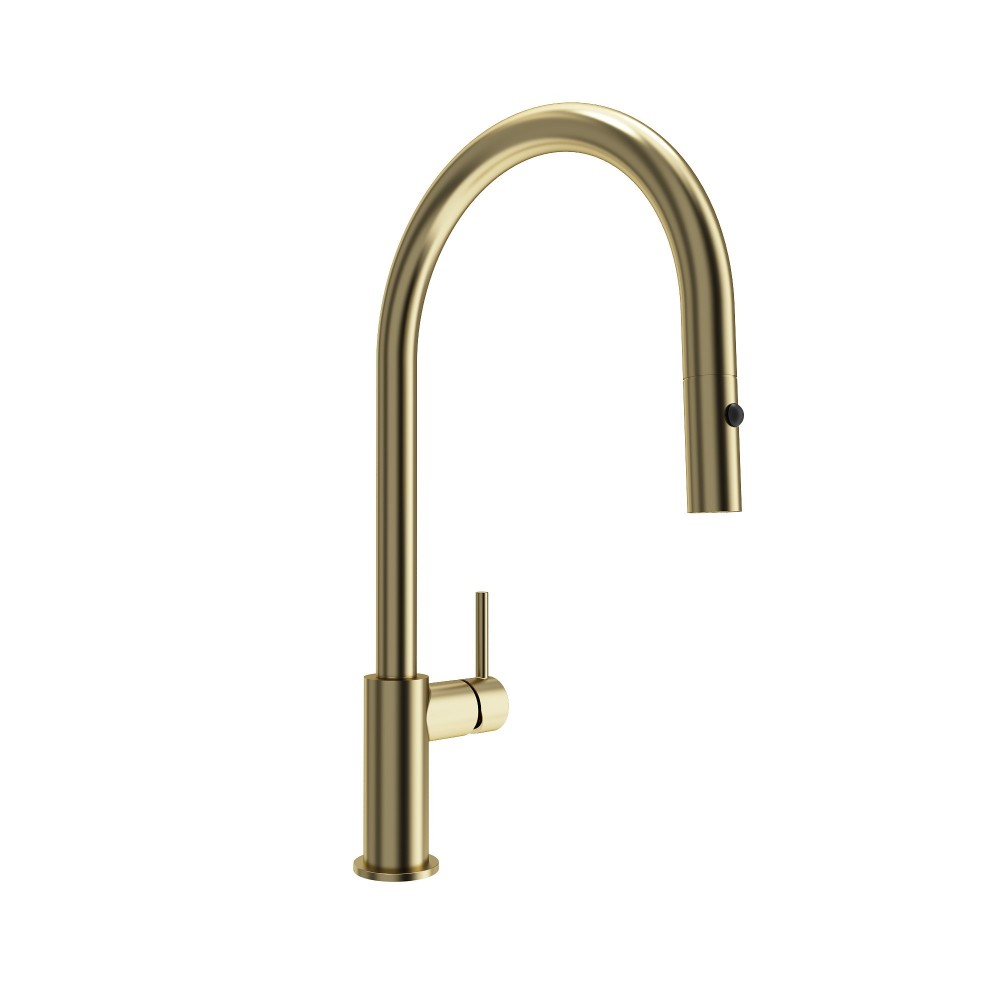 Baveno Duo Pull-Down Kitchen Faucet in Brushed Gold