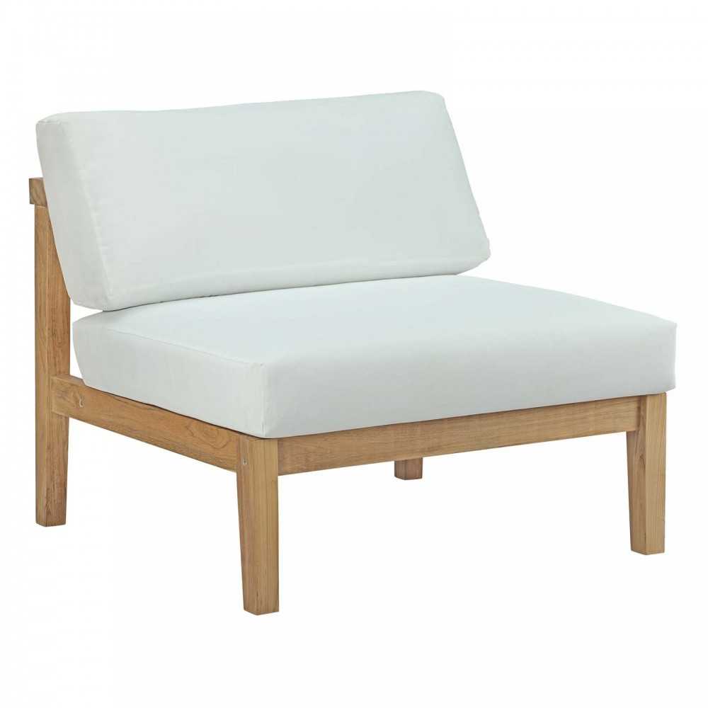 Bayport 4 Piece Outdoor Patio Teak Set, Gray