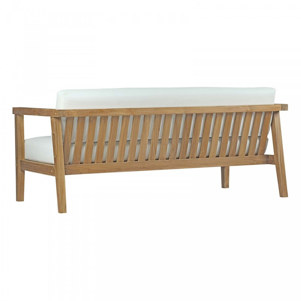 Bayport 6 Piece Outdoor Patio Teak Set, Natural White
