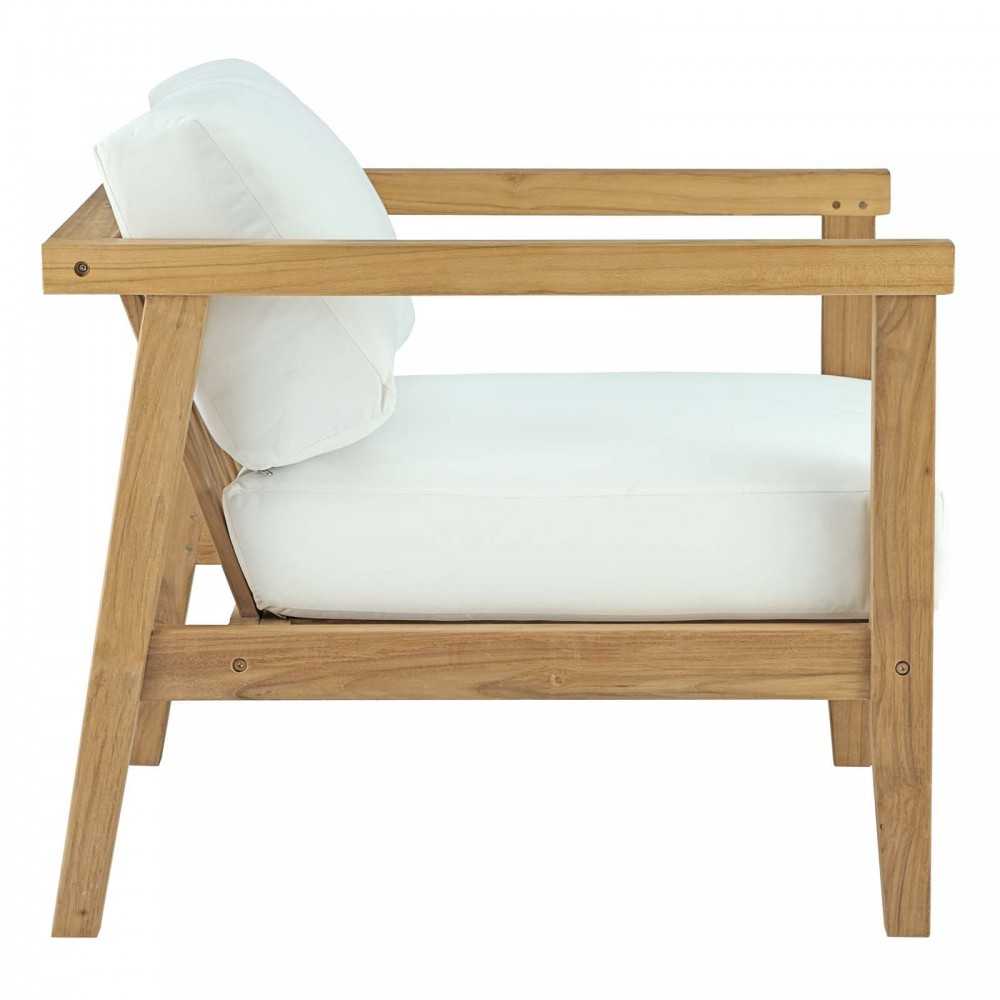 Bayport 6 Piece Outdoor Patio Teak Set, White