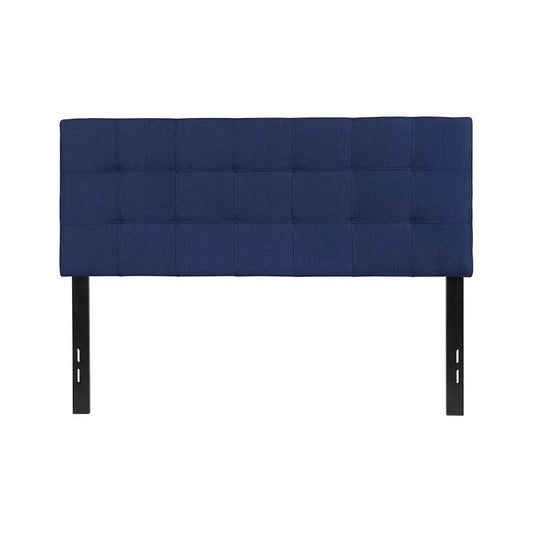 Bedford Tufted Upholstered Full Size Headboard in Navy Fabric