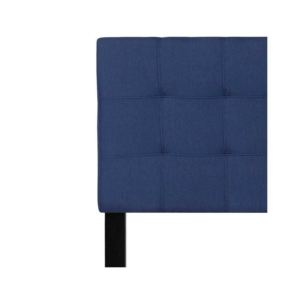 Bedford Tufted Upholstered Queen Size Headboard in Navy Fabric