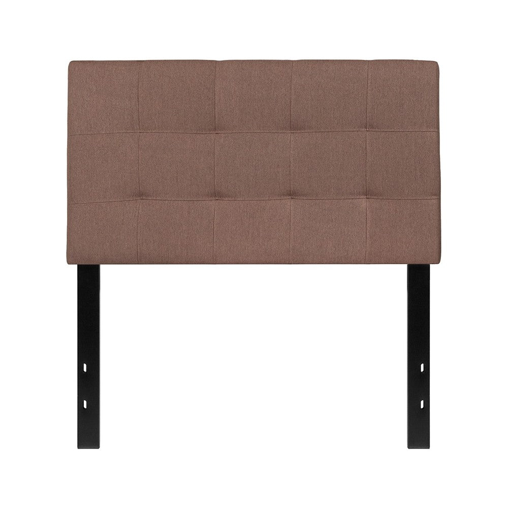 Bedford Tufted Upholstered Twin Size Headboard in Camel Fabric