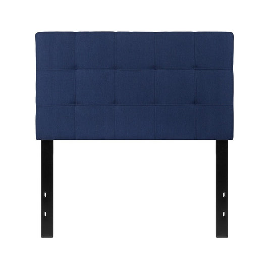 Bedford Tufted Upholstered Twin Size Headboard in Navy Fabric