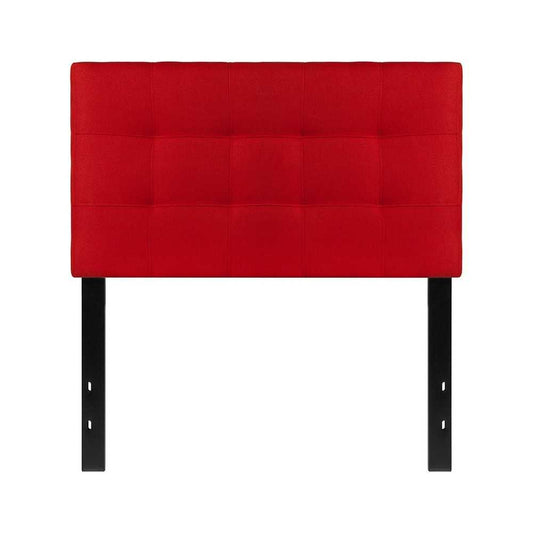Bedford Tufted Upholstered Twin Size Headboard in Red Fabric