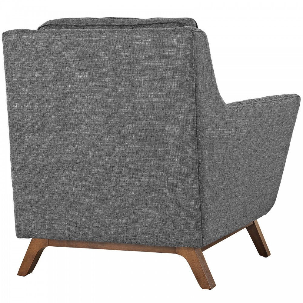 Beguile 2 Piece Upholstered Fabric Living Room Set, Gray