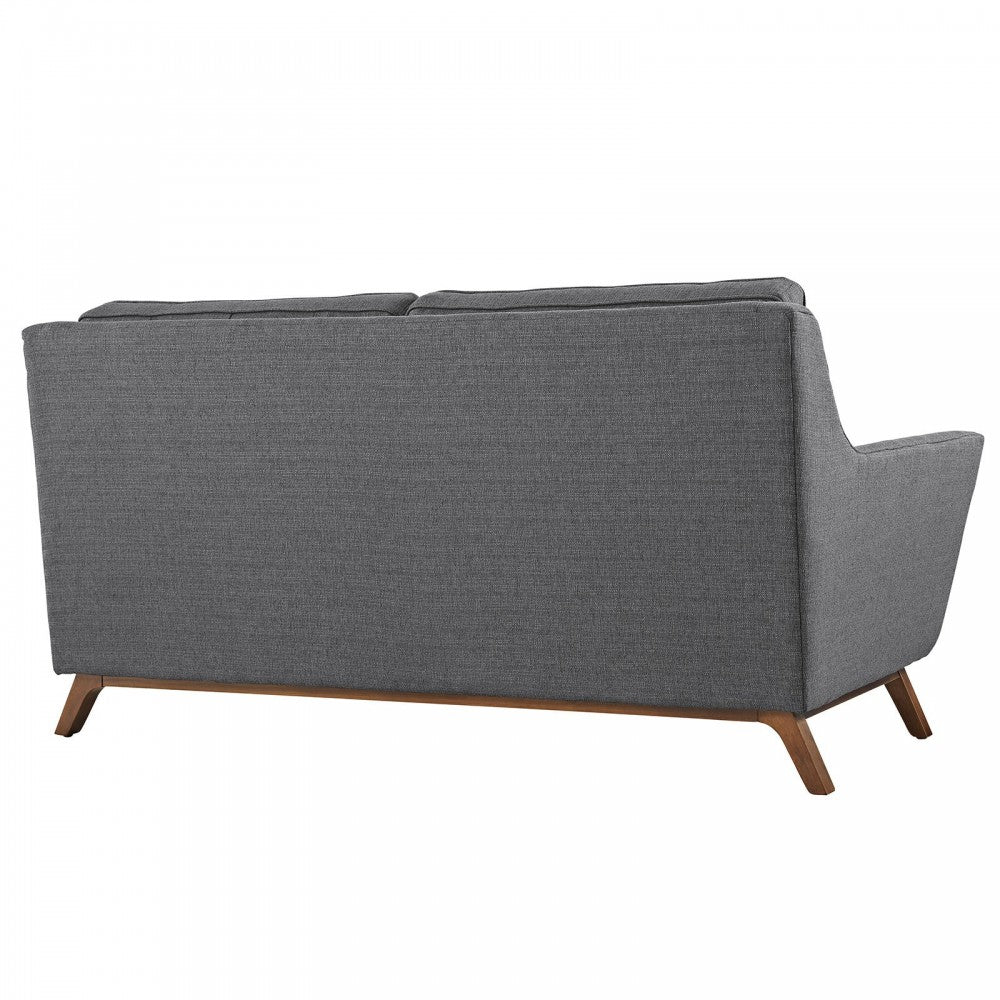 Beguile Living Room Set Upholstered Fabric Set of 2, Gray, EEI-2432-DOR-SET
