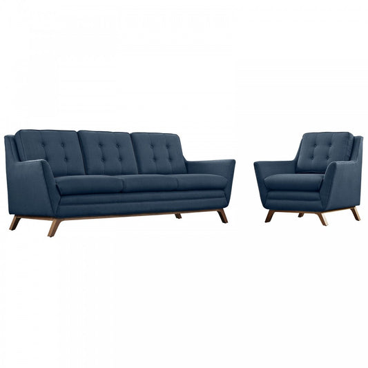 Beguile Living Room Set Upholstered Fabric Set of 2, Azure, EEI-2433-AZU-SET