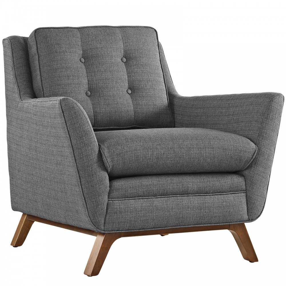 Beguile Living Room Set Upholstered Fabric Set of 2, Gray, EEI-2433-DOR-SET