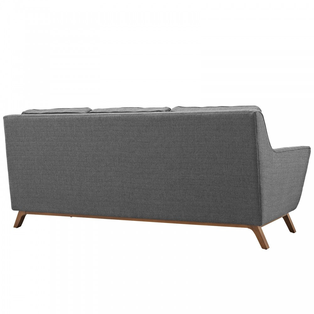 Beguile Living Room Set Upholstered Fabric Set of 2, Gray, EEI-2434-DOR-SET