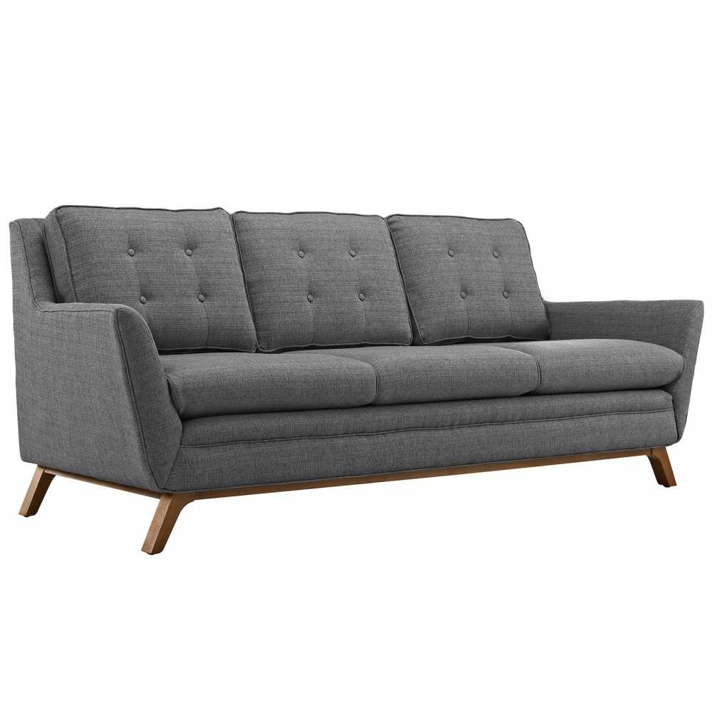 Beguile Living Room Set Upholstered Fabric Set of 2, Gray, EEI-2434-DOR-SET