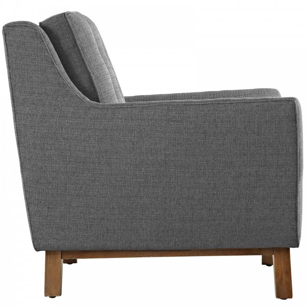 Beguile Living Room Set Upholstered Fabric Set of 3, Gray