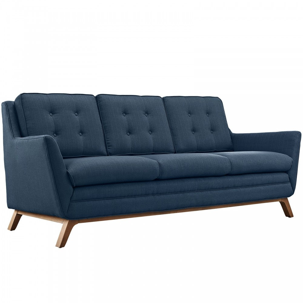 Beguile Living Room Set Upholstered Fabric Set of 3, Azure