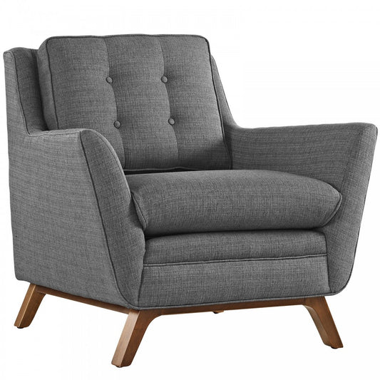 Beguile Upholstered Fabric Armchair, Gray