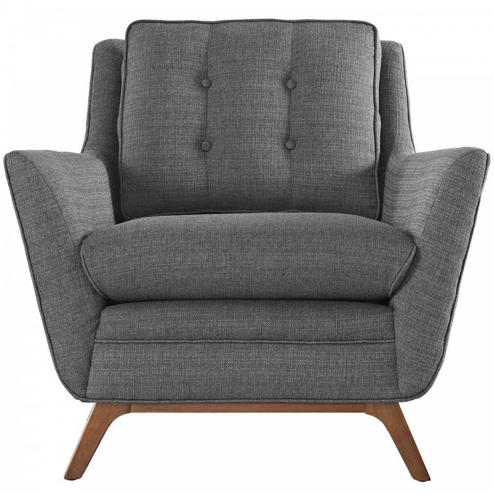 Beguile Upholstered Fabric Armchair, Gray