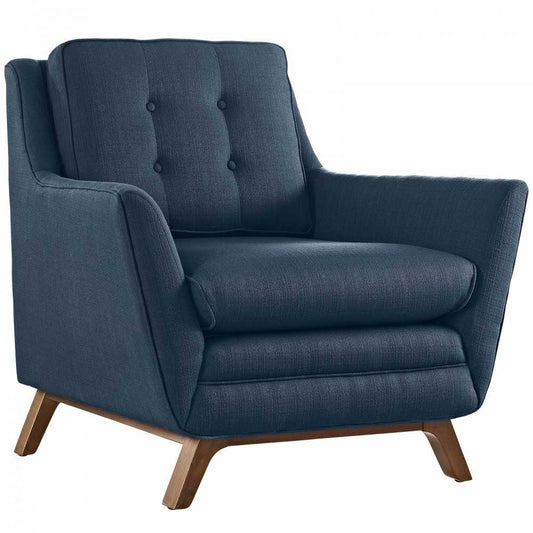 Beguile Upholstered Fabric Armchair, Azure