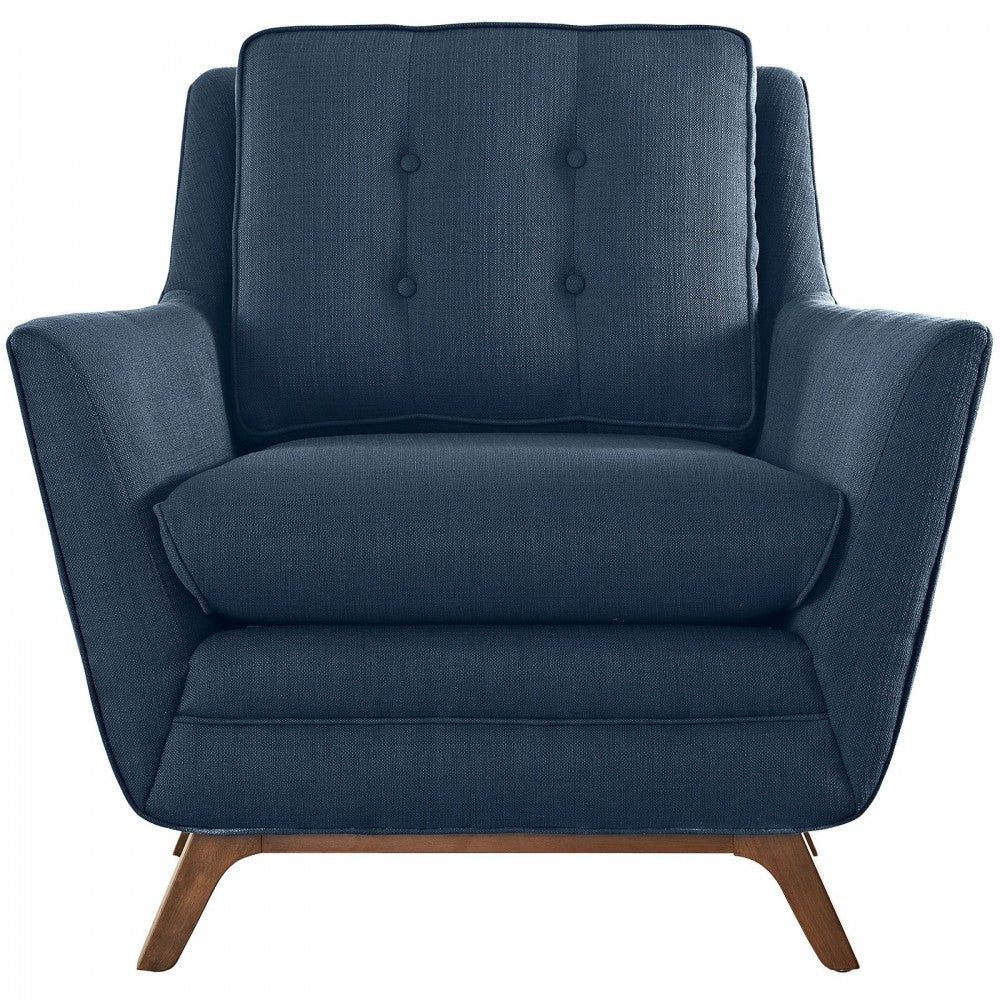 Beguile Upholstered Fabric Armchair, Azure