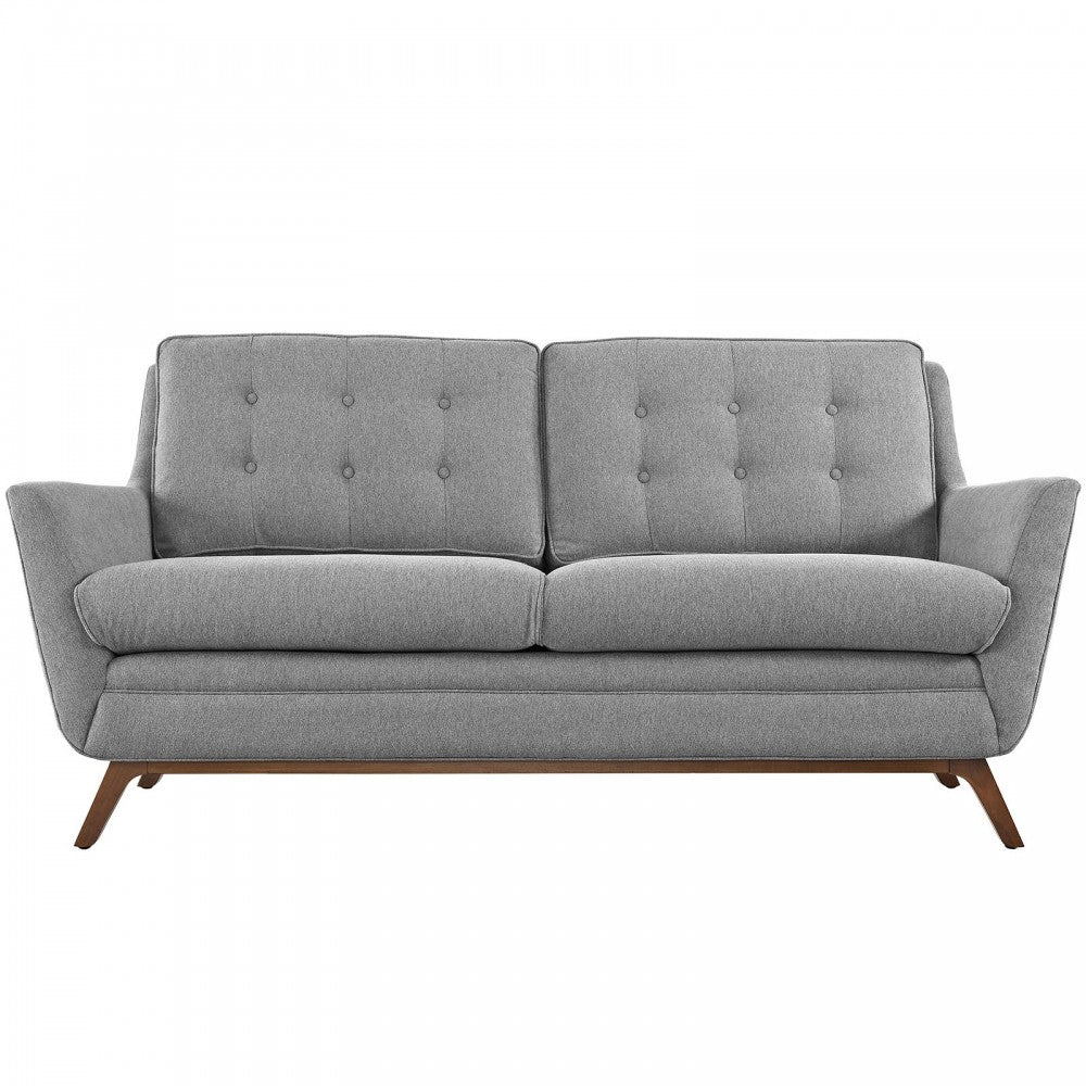 Beguile Upholstered Fabric Loveseat, Expectation Gray